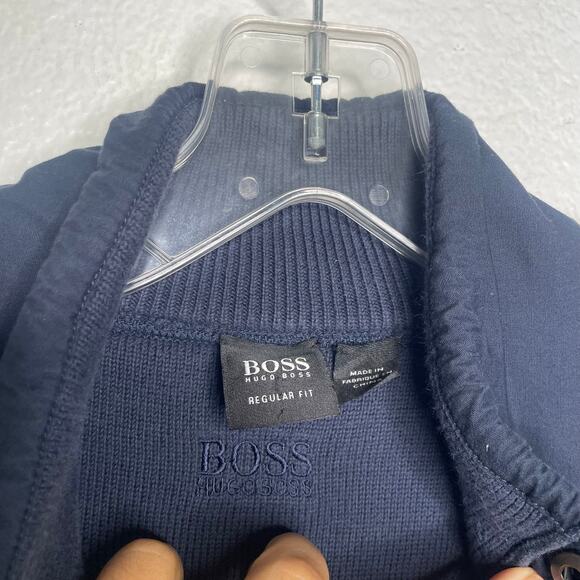 Boss Hugo Boss Mens Sweater Size L Knit Button Front Cardigan Like Regular Fit - Picture 3 of 15